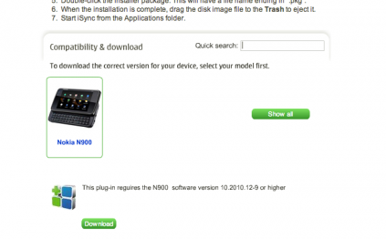Info iSyncPlugin N900
