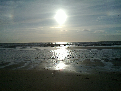 Blick auf die Nordsee Sonne